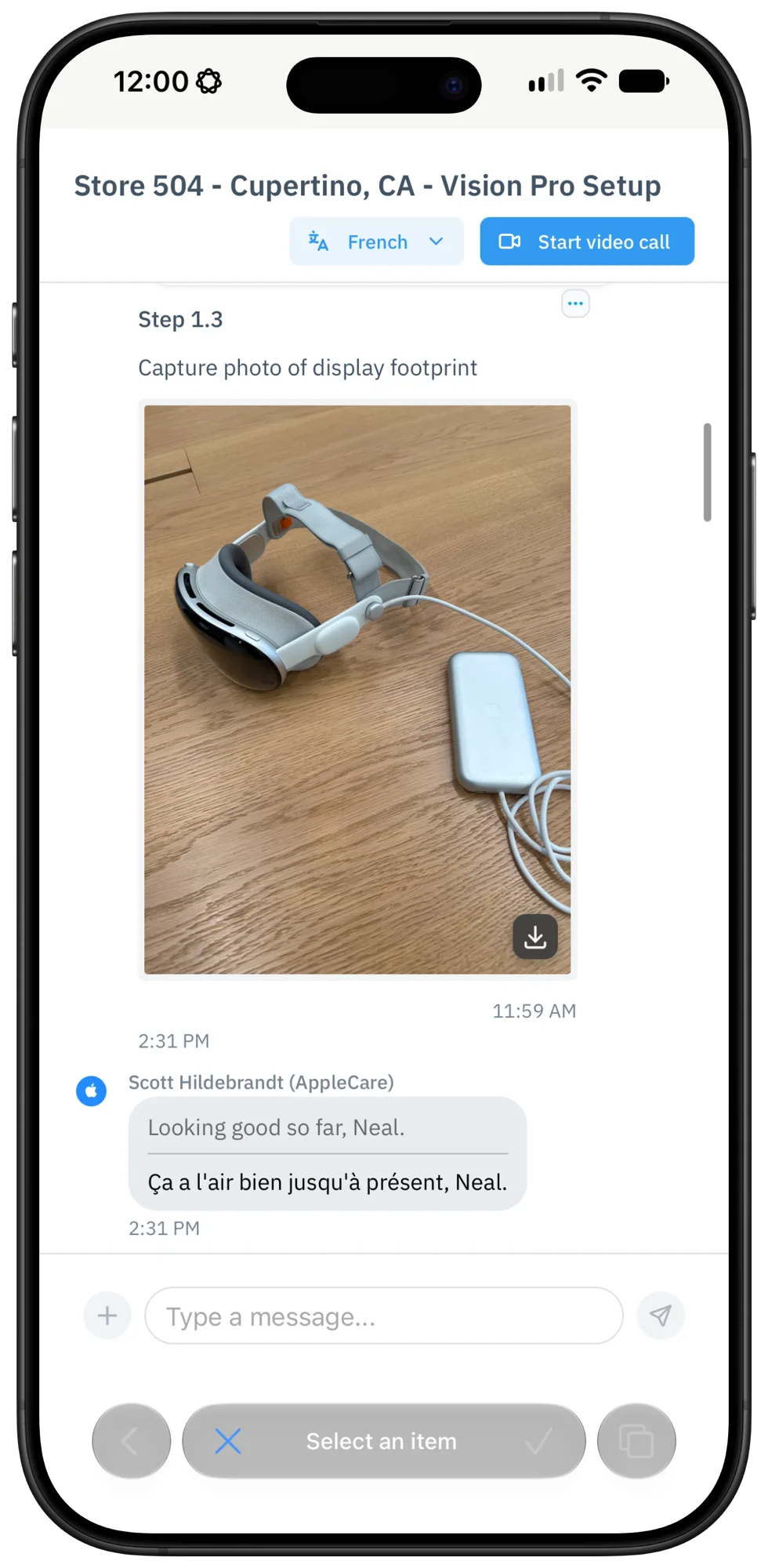 A Help Thread open in the phone browser, inside an iPhone frame.